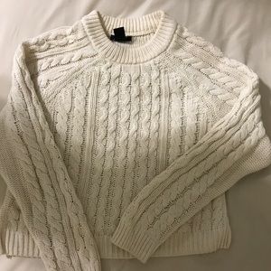 H&M cable crop sweater